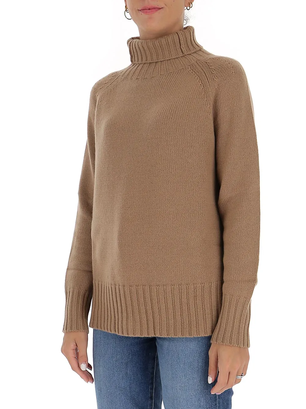 'S Max Mara High Neck Knit Sweater