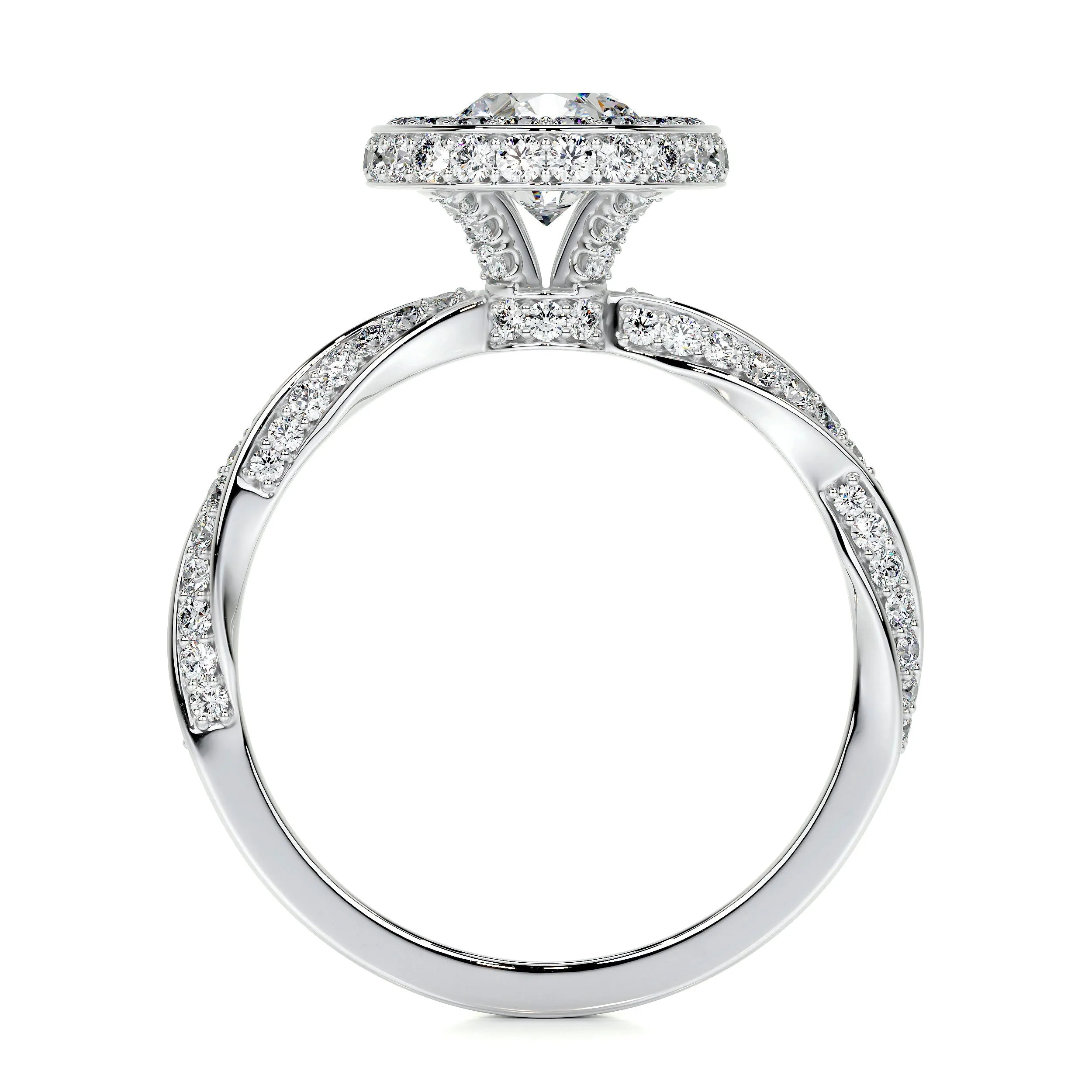 Sarina Lab Grown Diamond Ring -18K White Gold