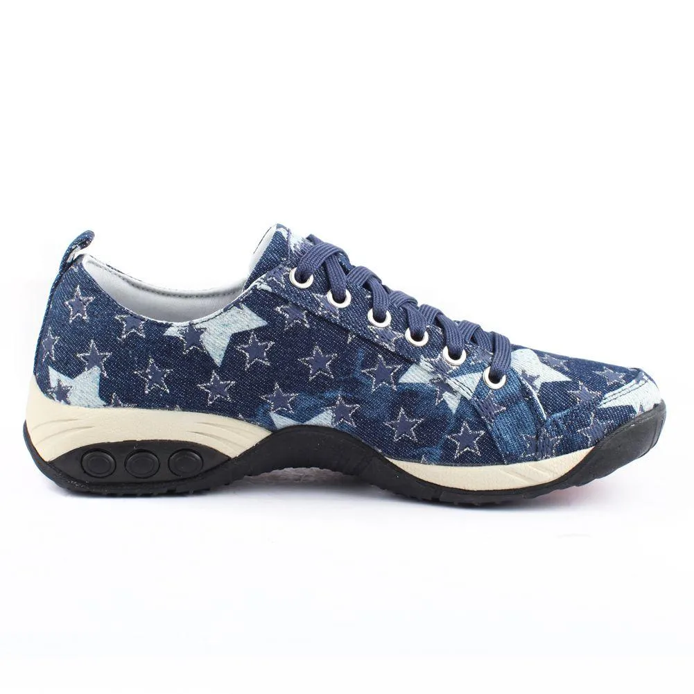 Sienna Prints Women's Side Zip Sport Casual Shoe