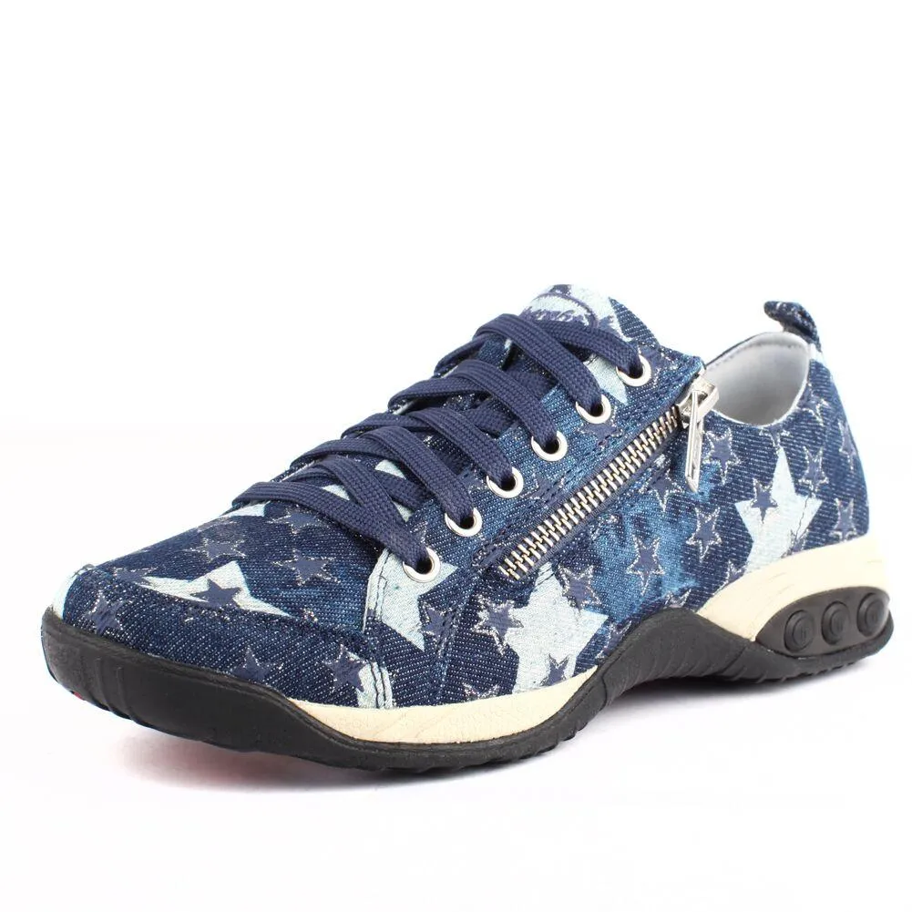 Sienna Prints Women's Side Zip Sport Casual Shoe