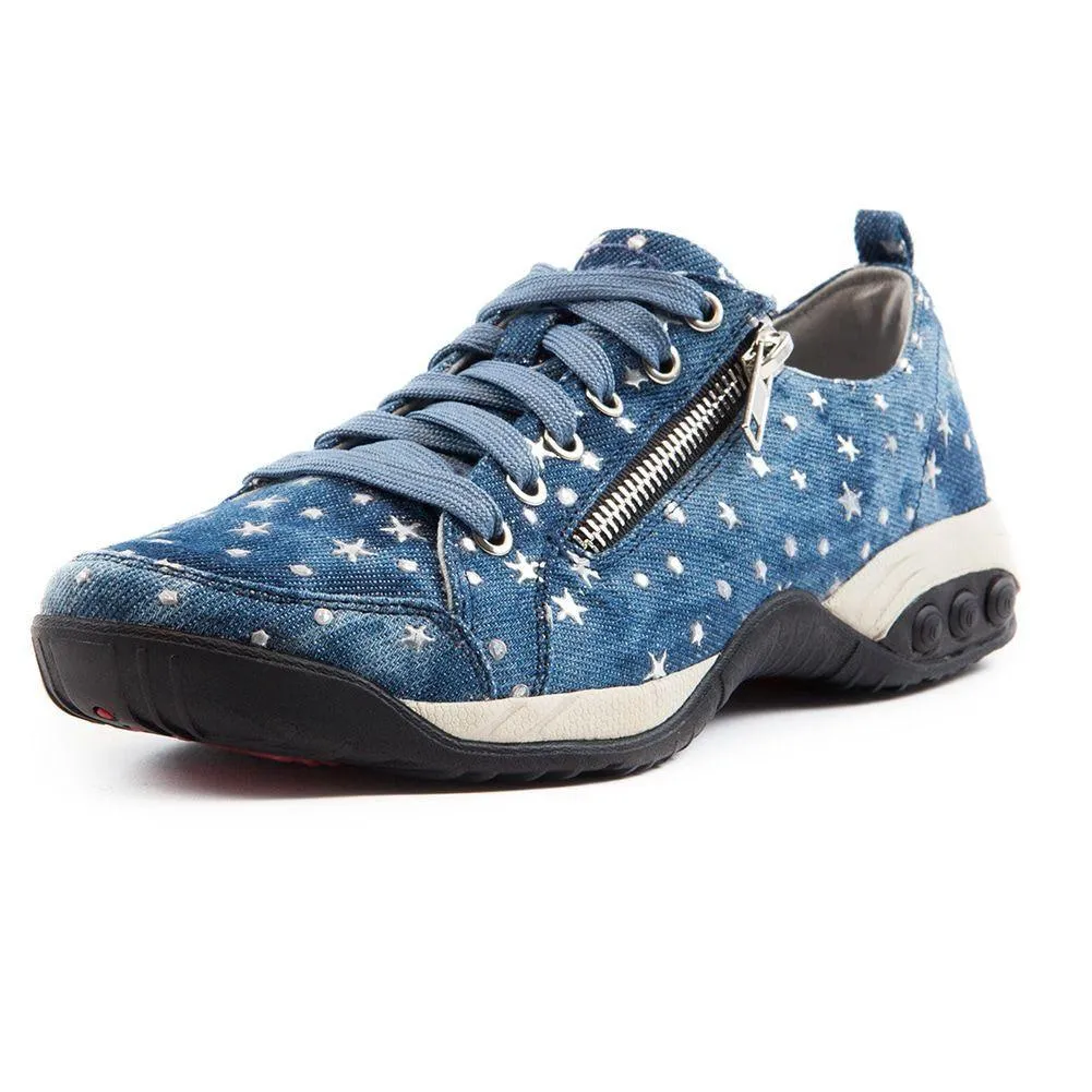 Sienna Prints Women's Side Zip Sport Casual Shoe