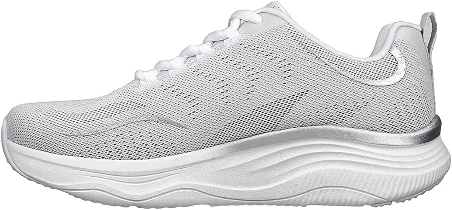 Skechers D'Lux Fitness Pure Glam gym shoe 149837/WSL white silver 