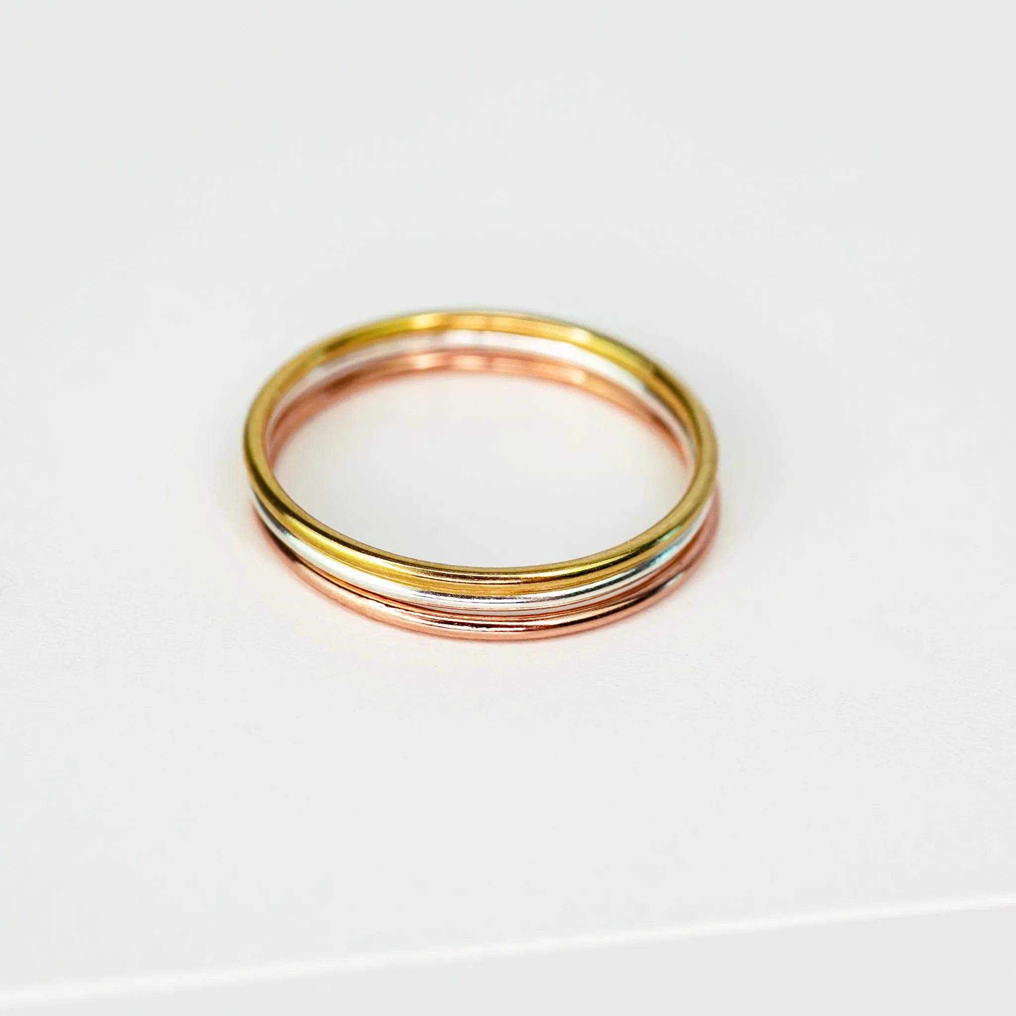 Smooth Stacking Ring Set - Mixed Metals