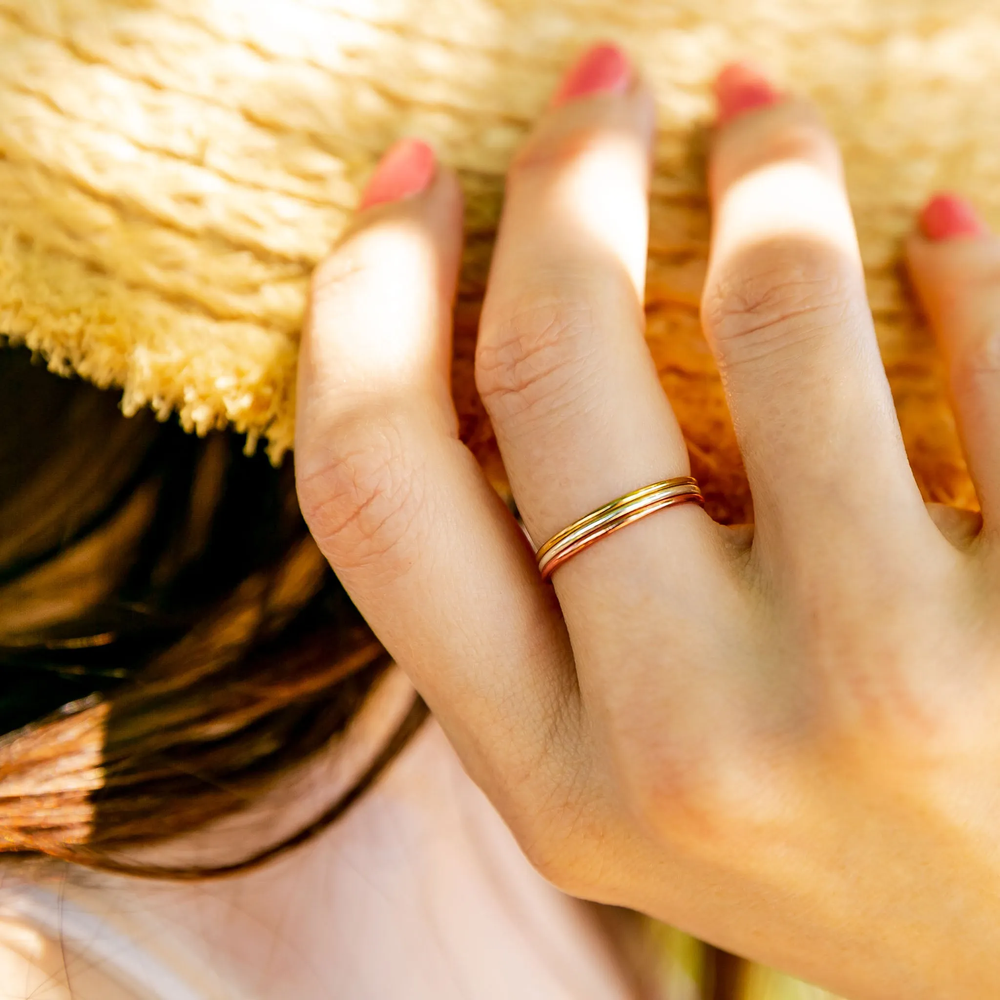 Smooth Stacking Ring Set - Mixed Metals