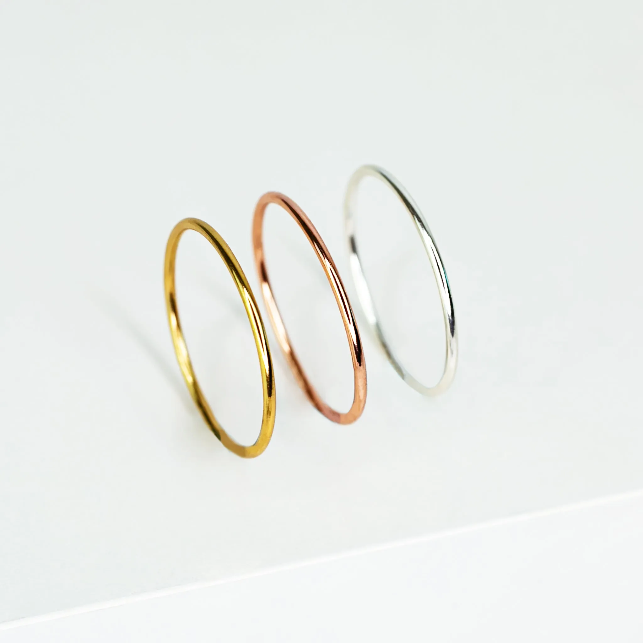 Smooth Stacking Ring Set - Mixed Metals