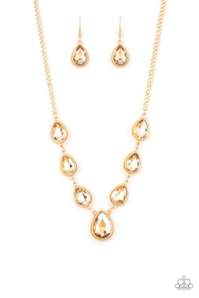 Socialite Social - Gold Paparazzi Necklace