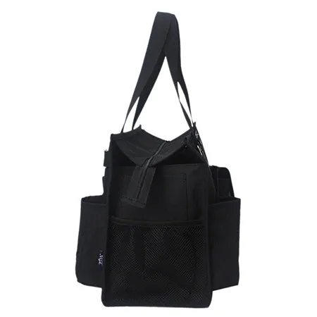 Solid Black NGIL Zippered Lined Caddy Organizer Tote Bag