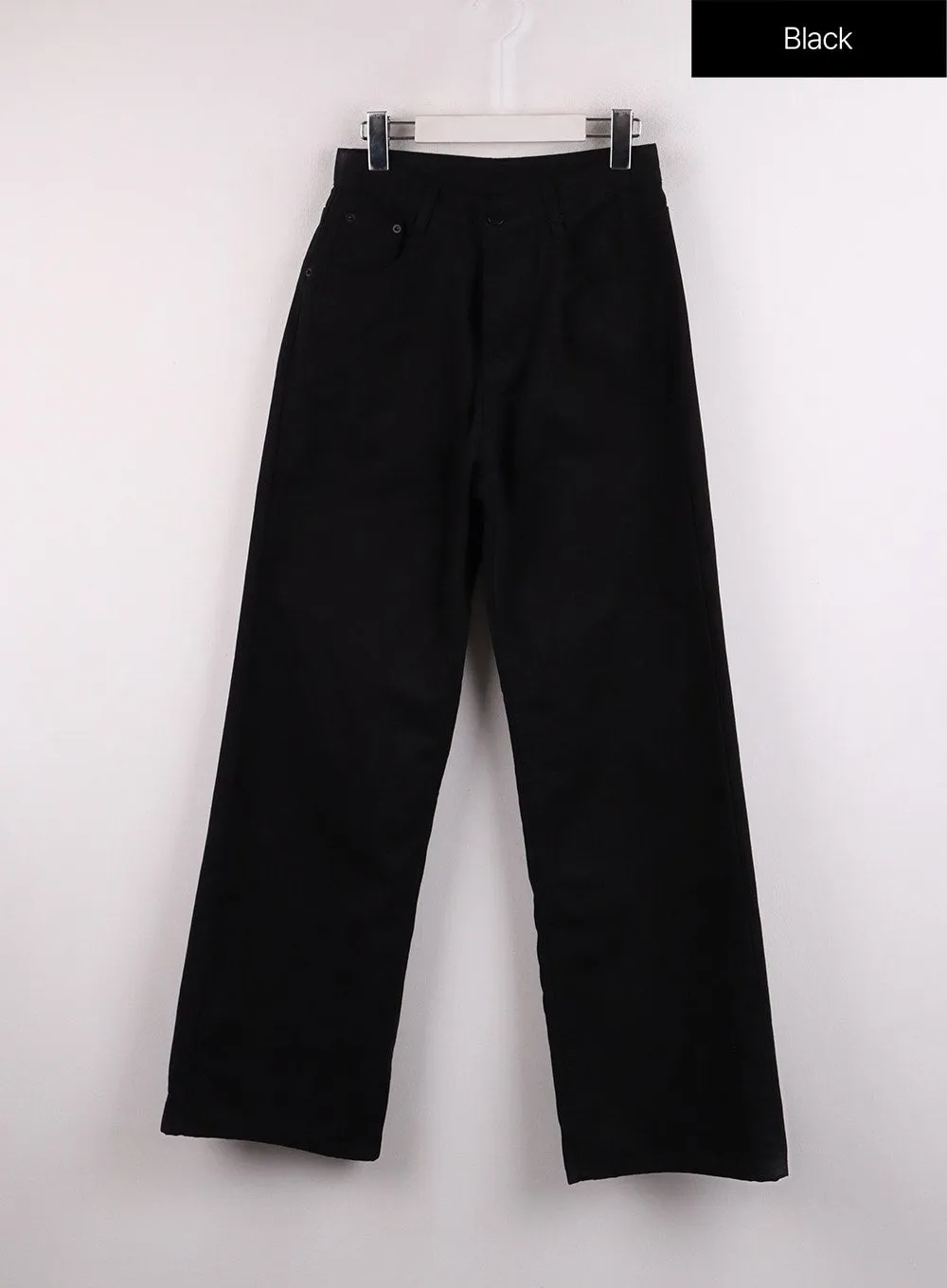 Solid Cotton Wide Leg Pants IF402