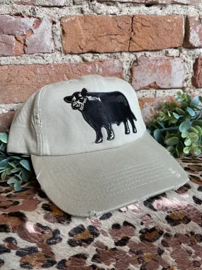 Solid Distressed Vintage Angus Cap