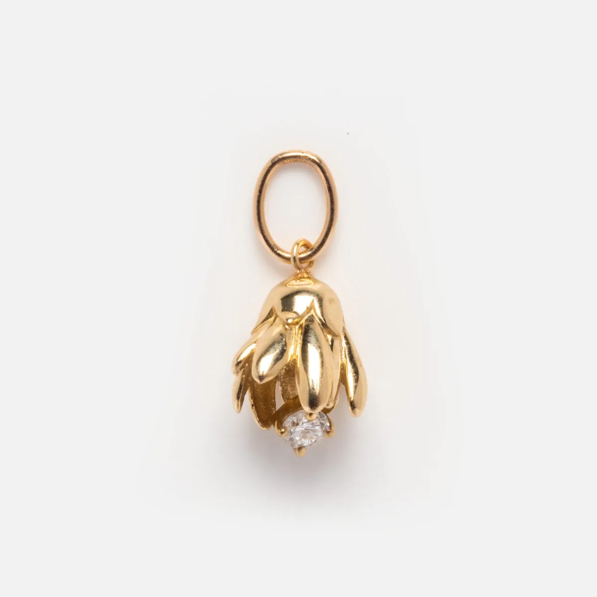 Solid Gold Birth Flower Bud Charm