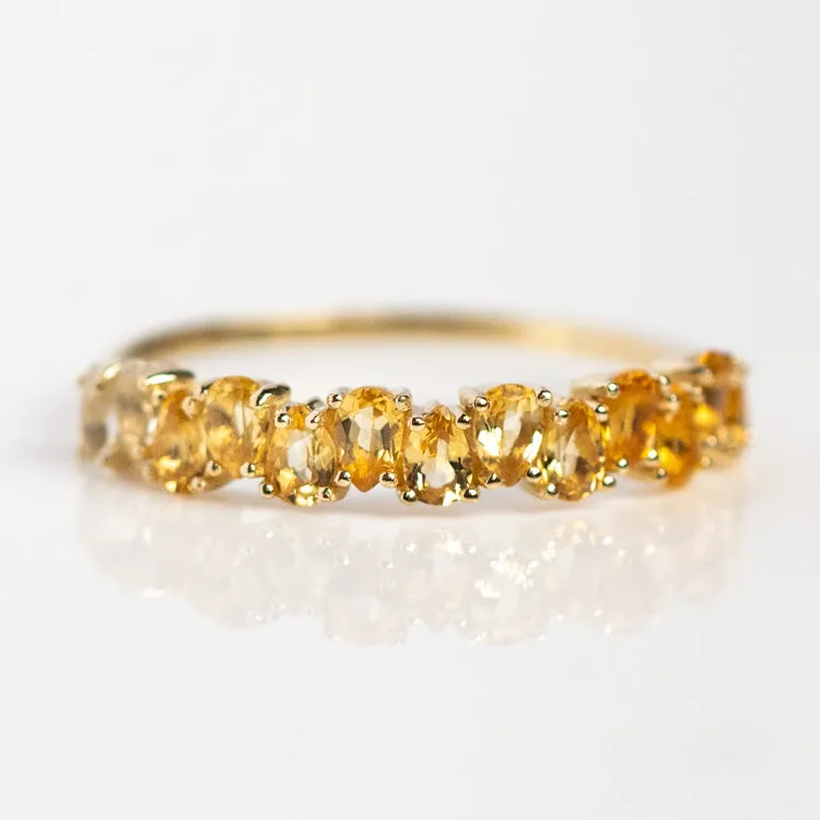 Solid Gold Ombre Birthstone Ring