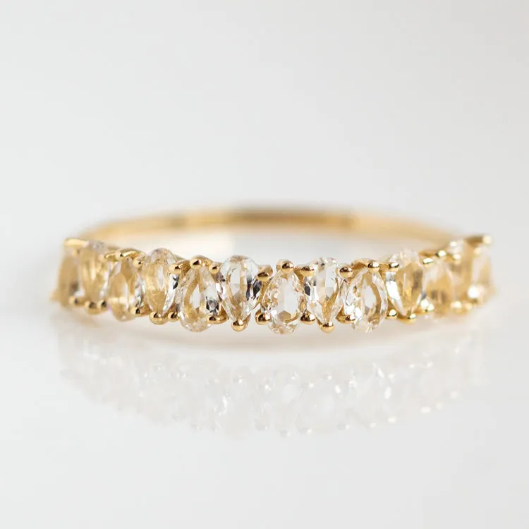 Solid Gold Ombre Birthstone Ring