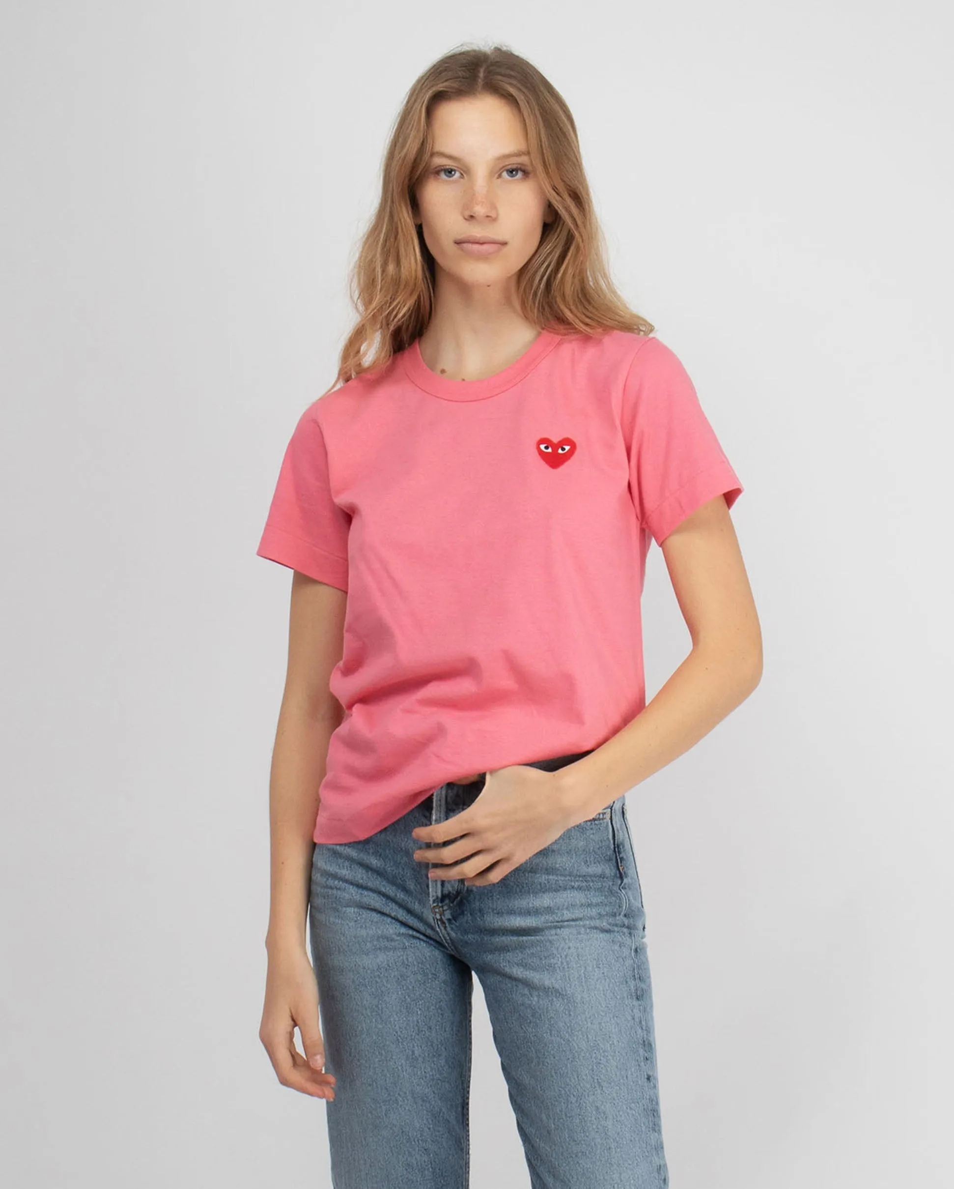 T271 RED HEART T-SHIRT / PINK