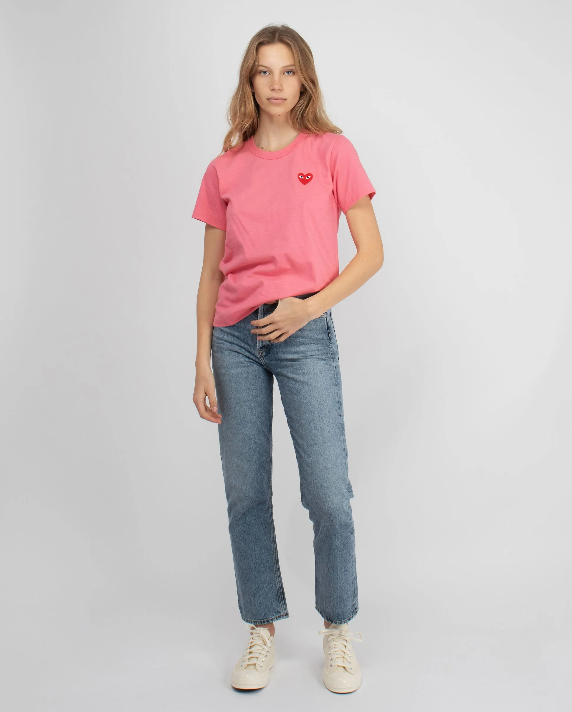 T271 RED HEART T-SHIRT / PINK