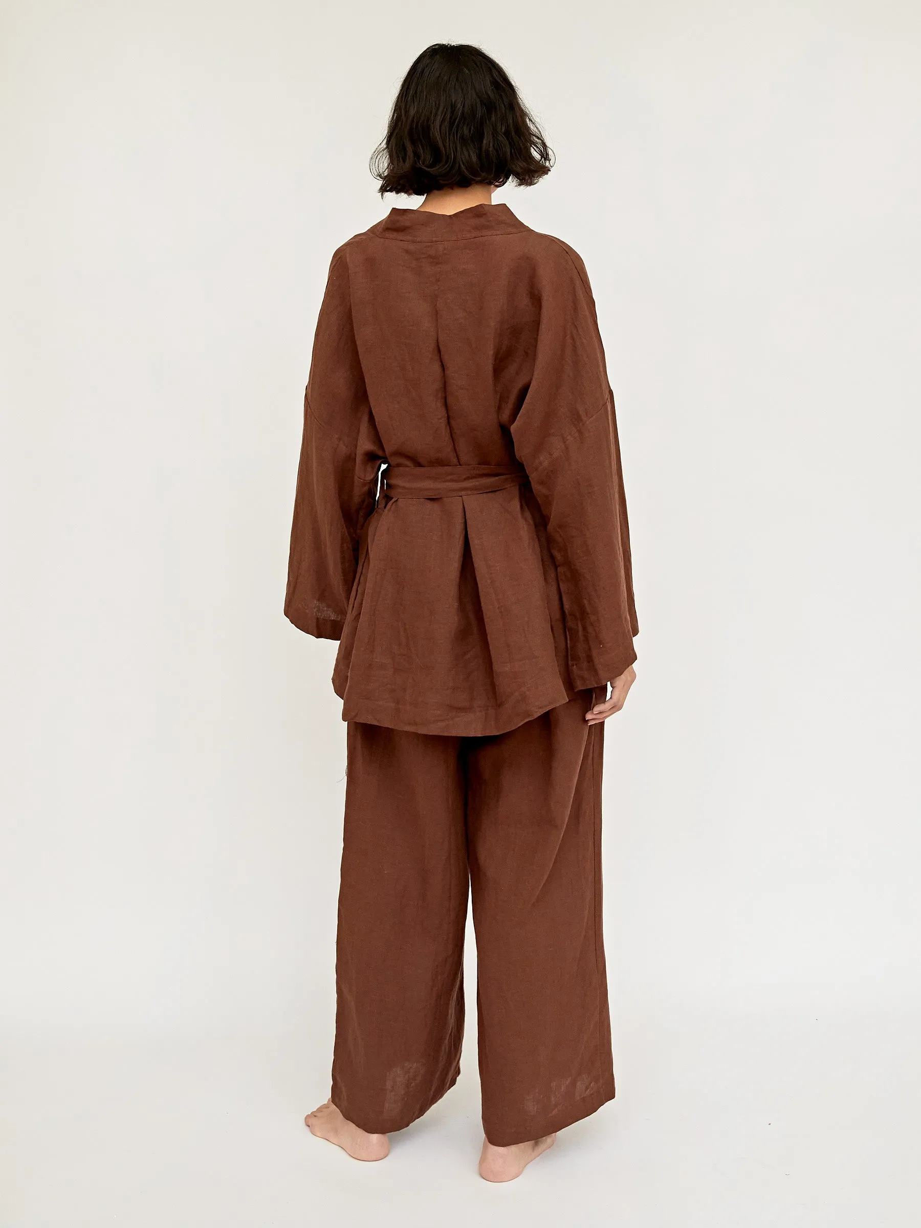 The 01 Linen Loungewear Set Long