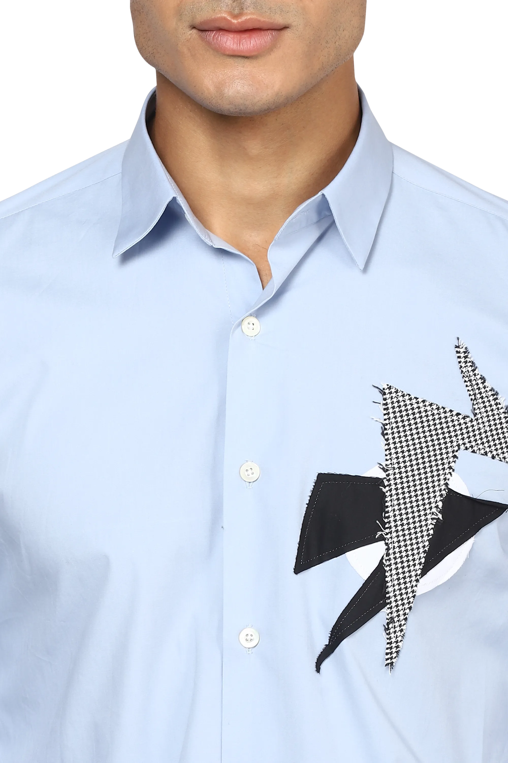 The Fragmented Shirt in Sky Blue