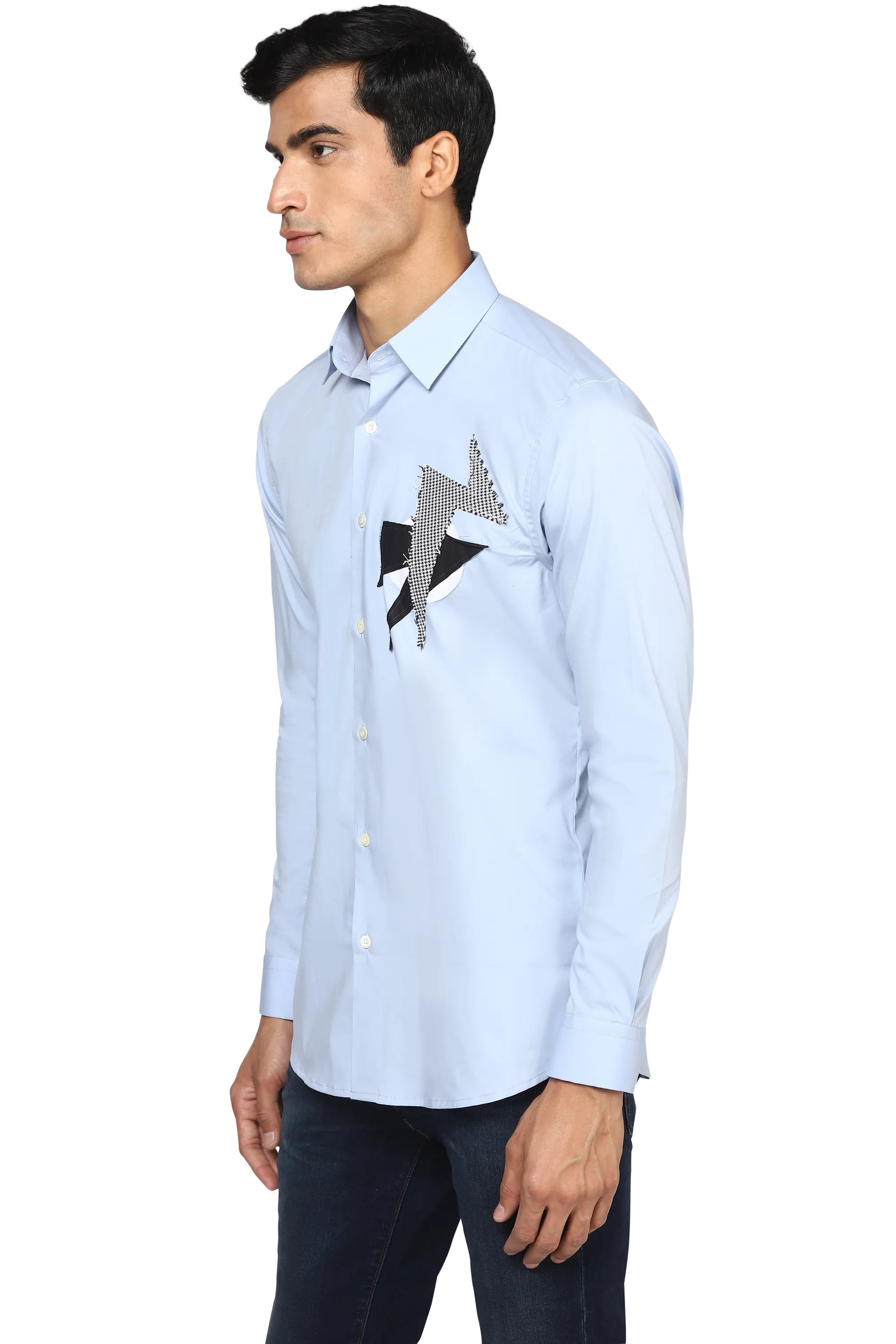 The Fragmented Shirt in Sky Blue