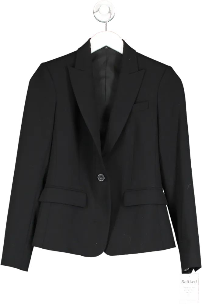 Theory Black Stretch Wool Gabe Jacket UK XXS