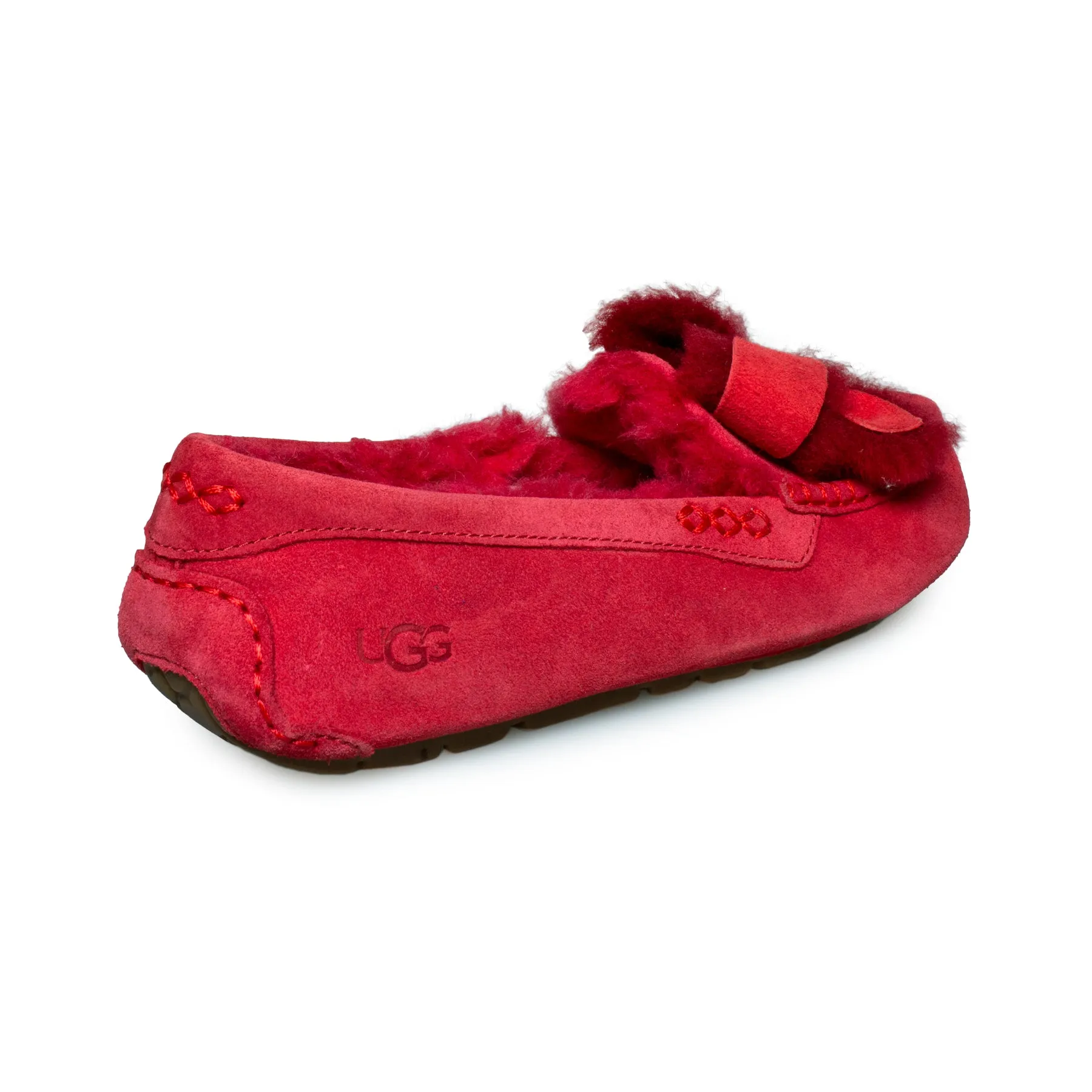 UGG Ansley Heritage Bow Ribbon Red Slippers - Women's