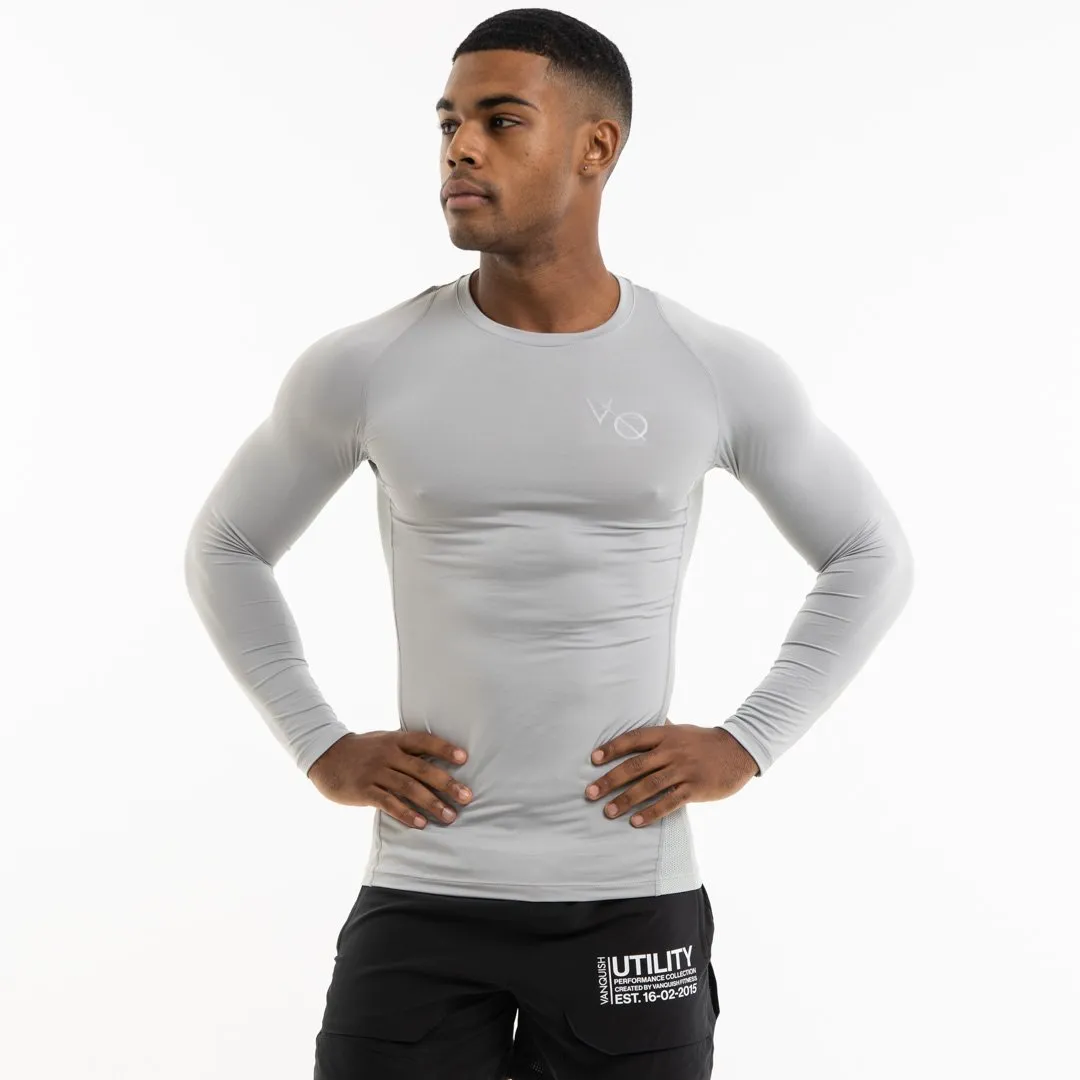 Vanquish Utility Men's Grey Long Sleeved Compression T Shirt