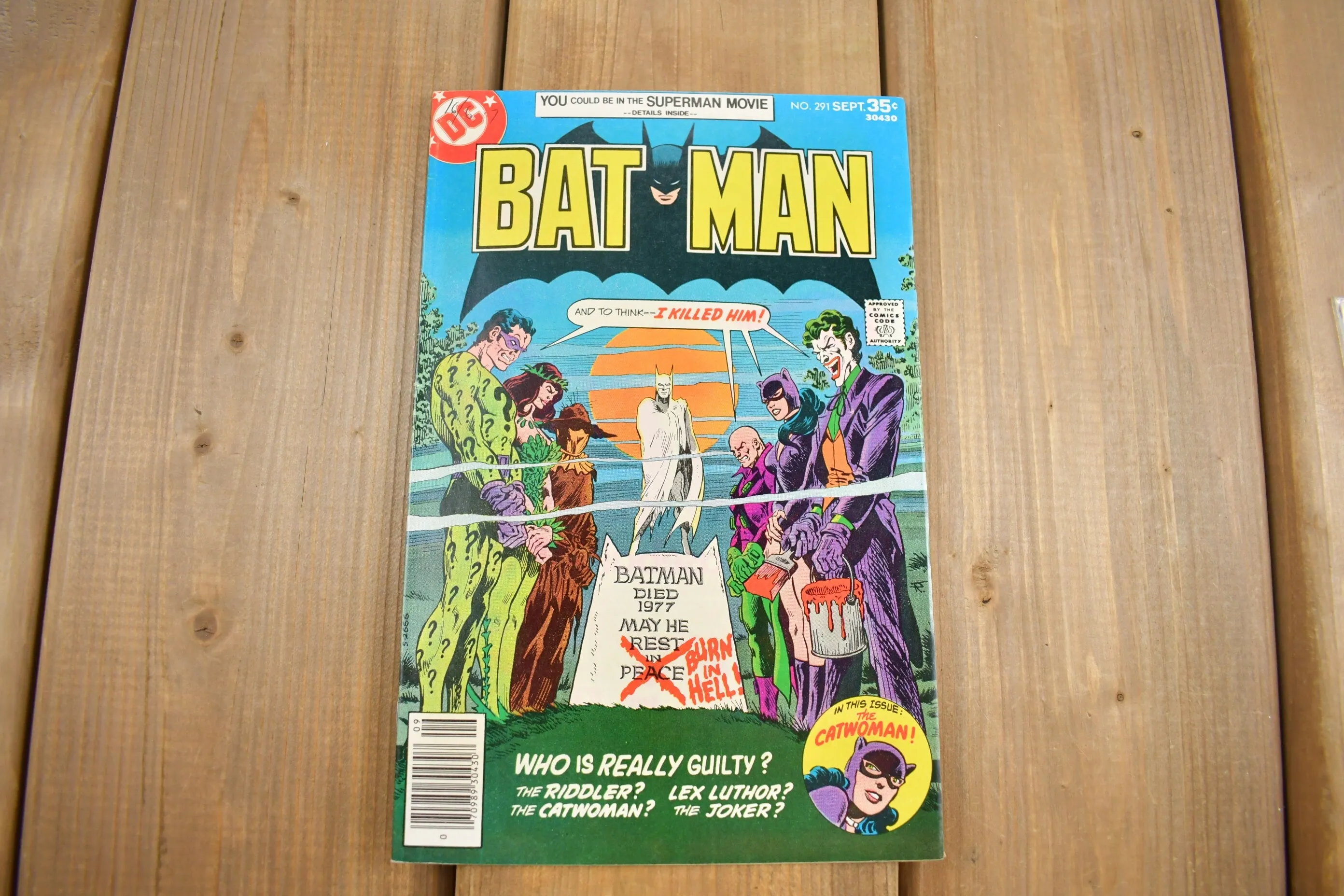 Vintage 1977 Batman Comic Book / Vol. 28 No. 291 / DC Comics