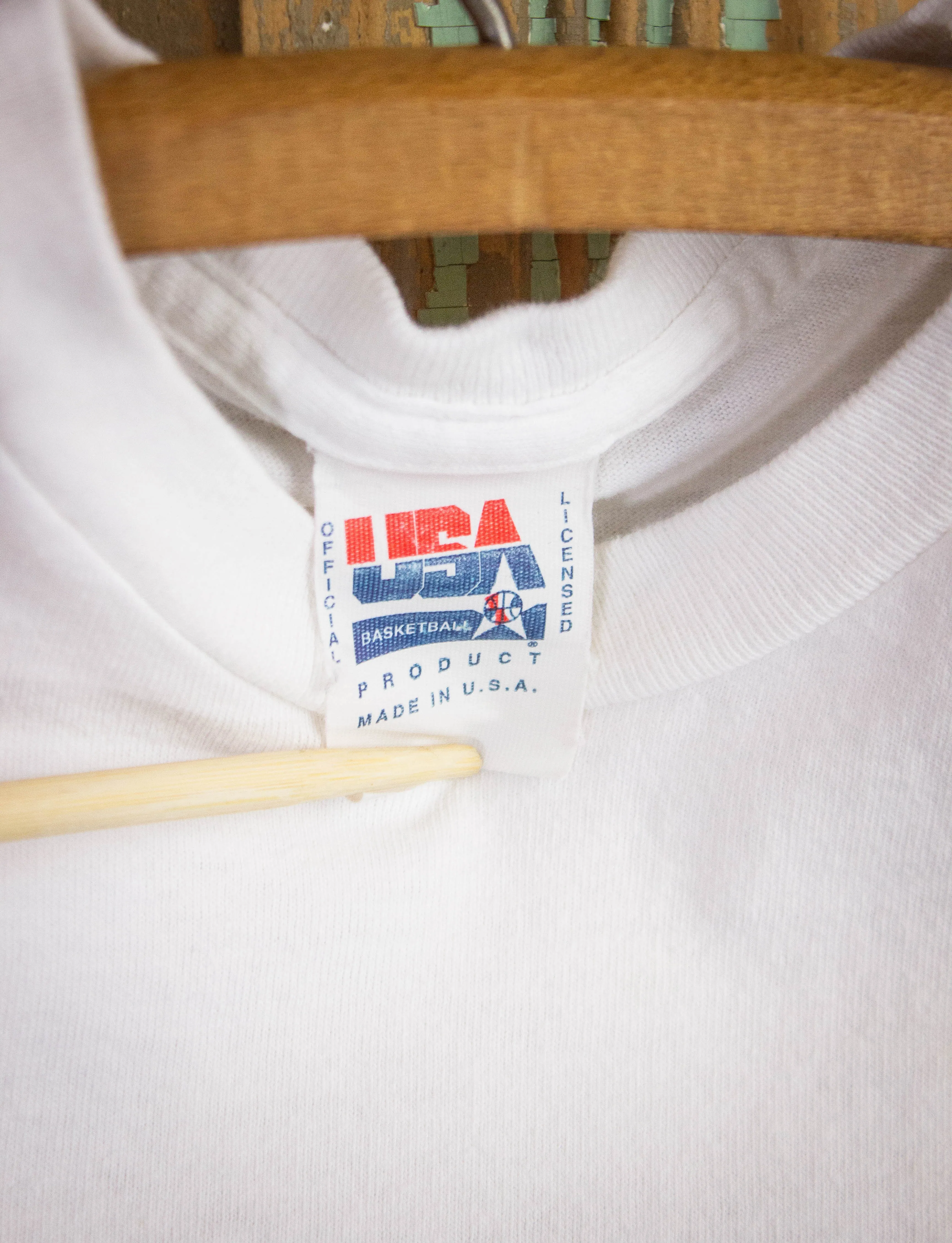 Vintage Dream Team USA Basketball Graphic Baby Tee 1992 White XS