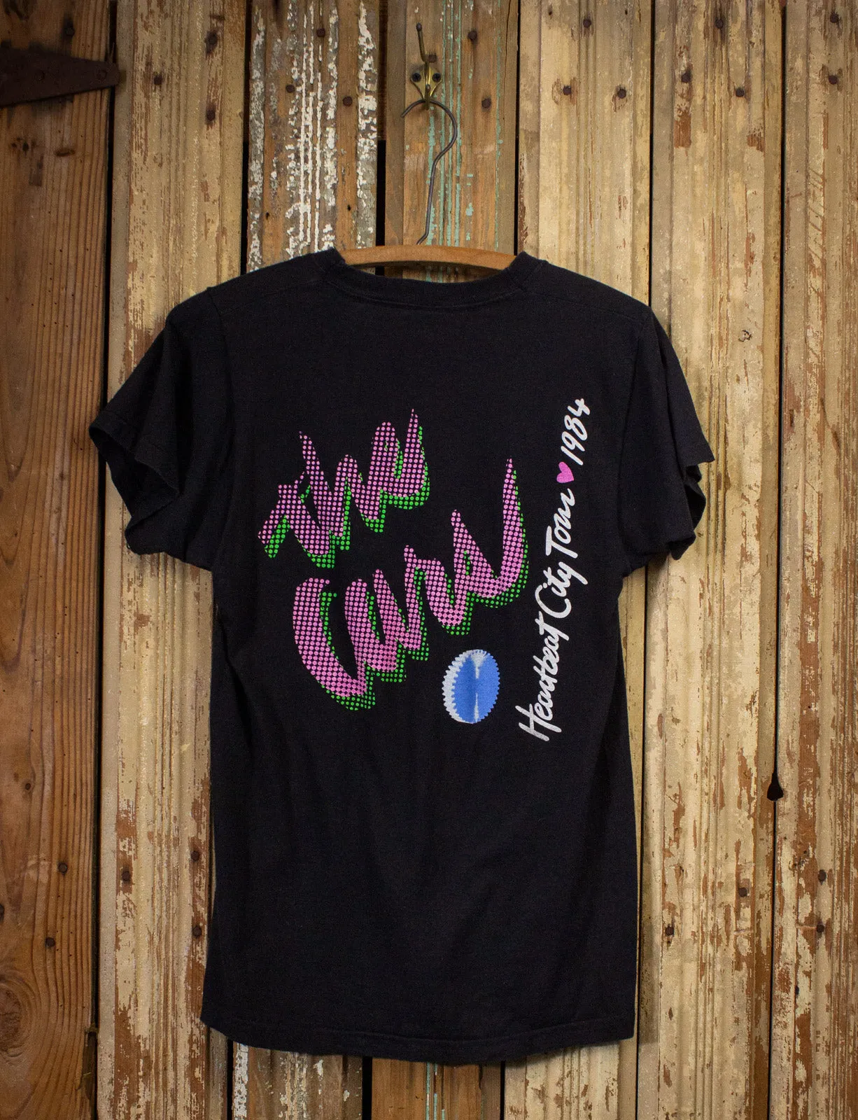 Vintage The Cars Heartbeat City Concert T Shirt 1984 Black Small