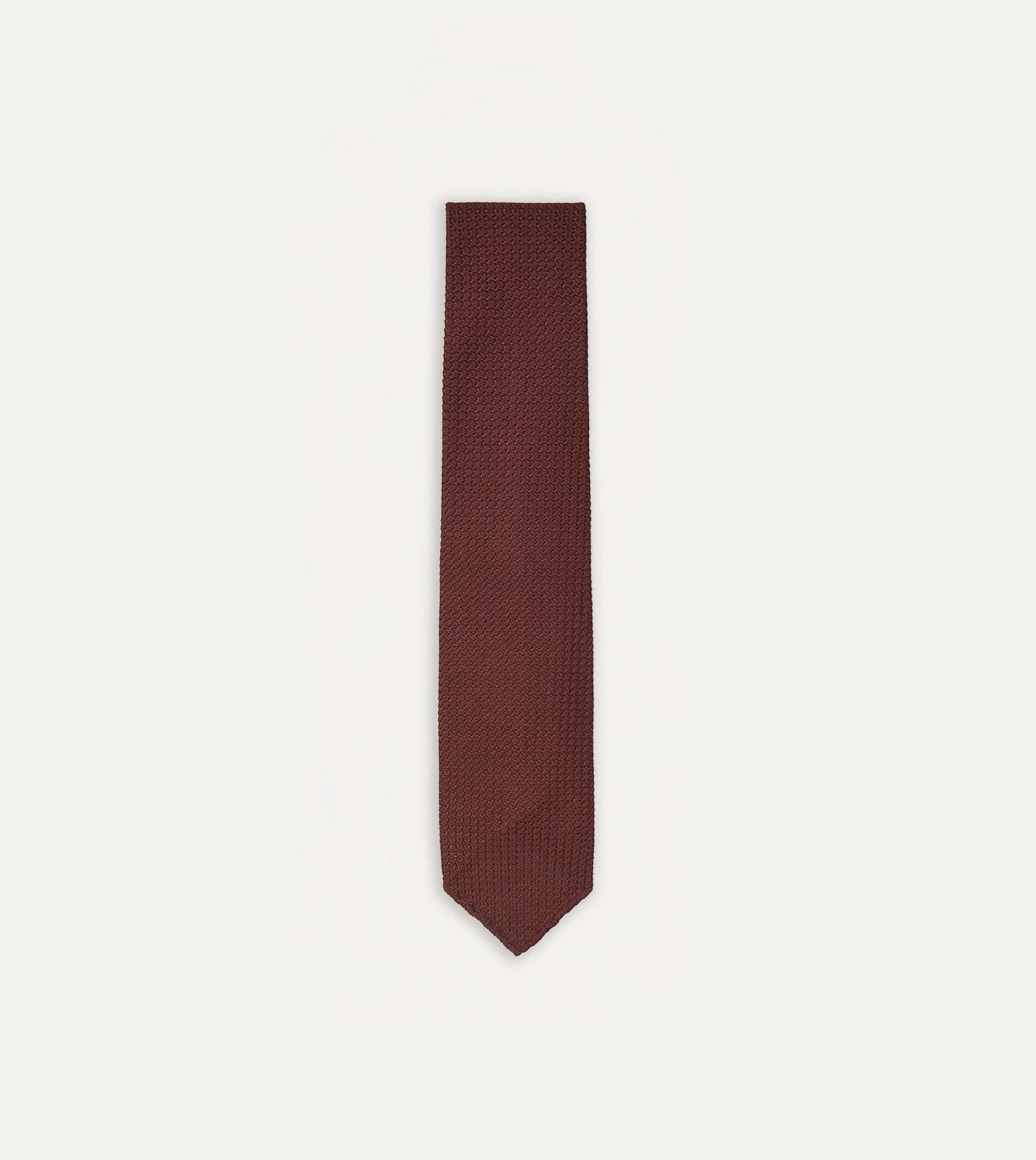 Wine Hand rolled Large Knot Grenadine Tie