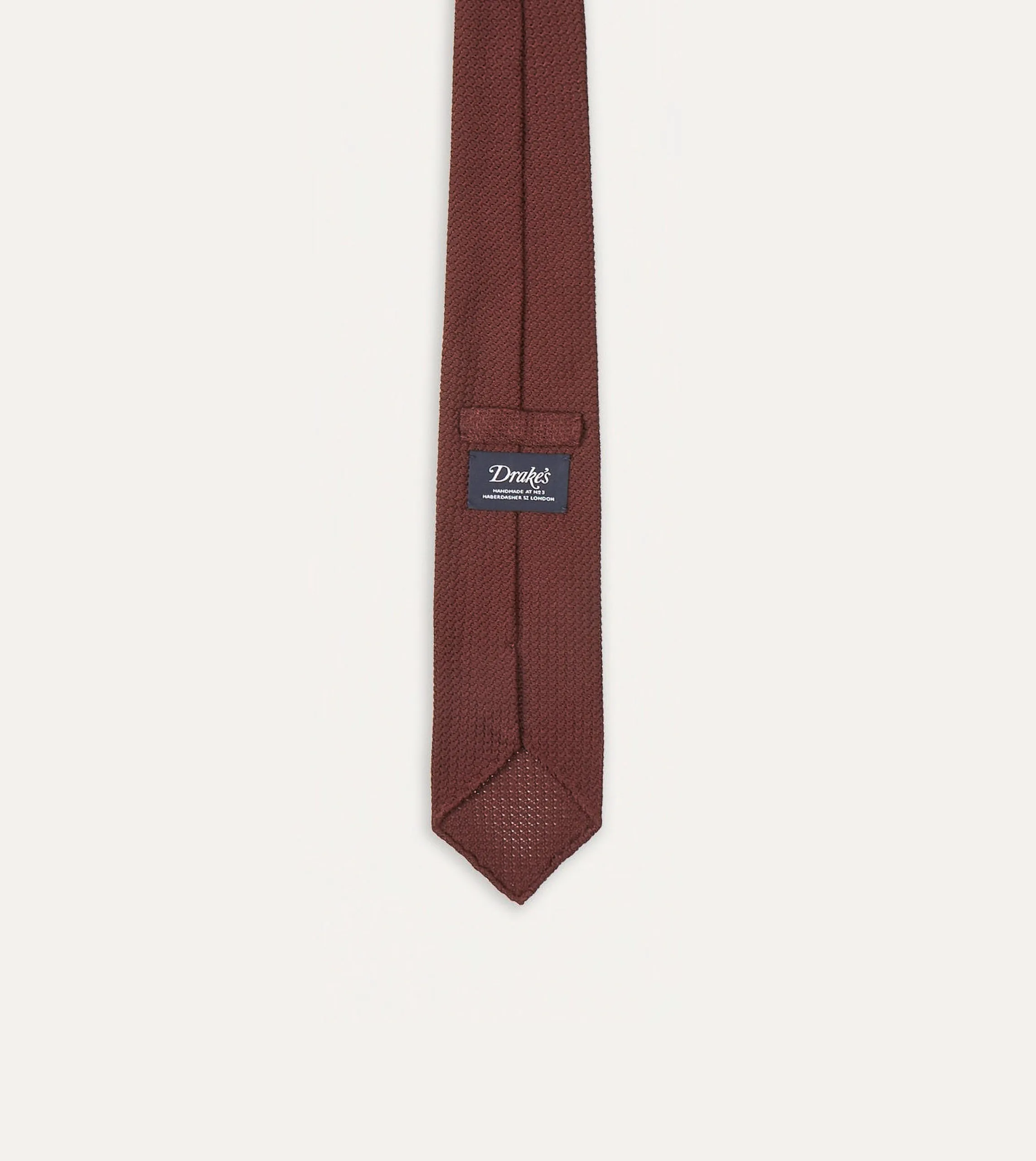 Wine Hand rolled Large Knot Grenadine Tie