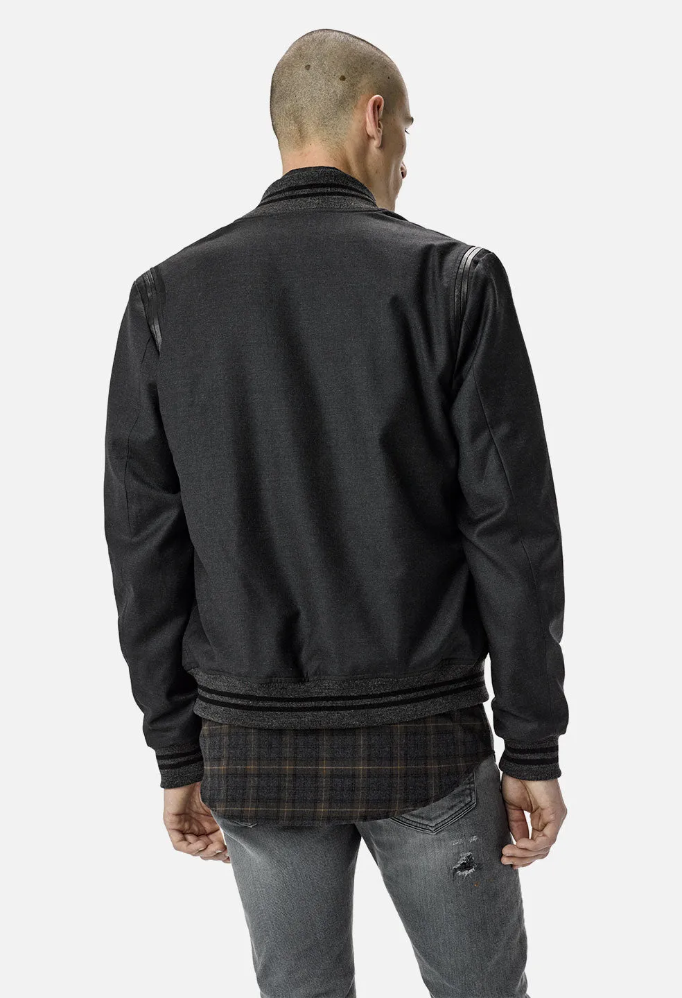 Wool Stadium Jacket / Slate